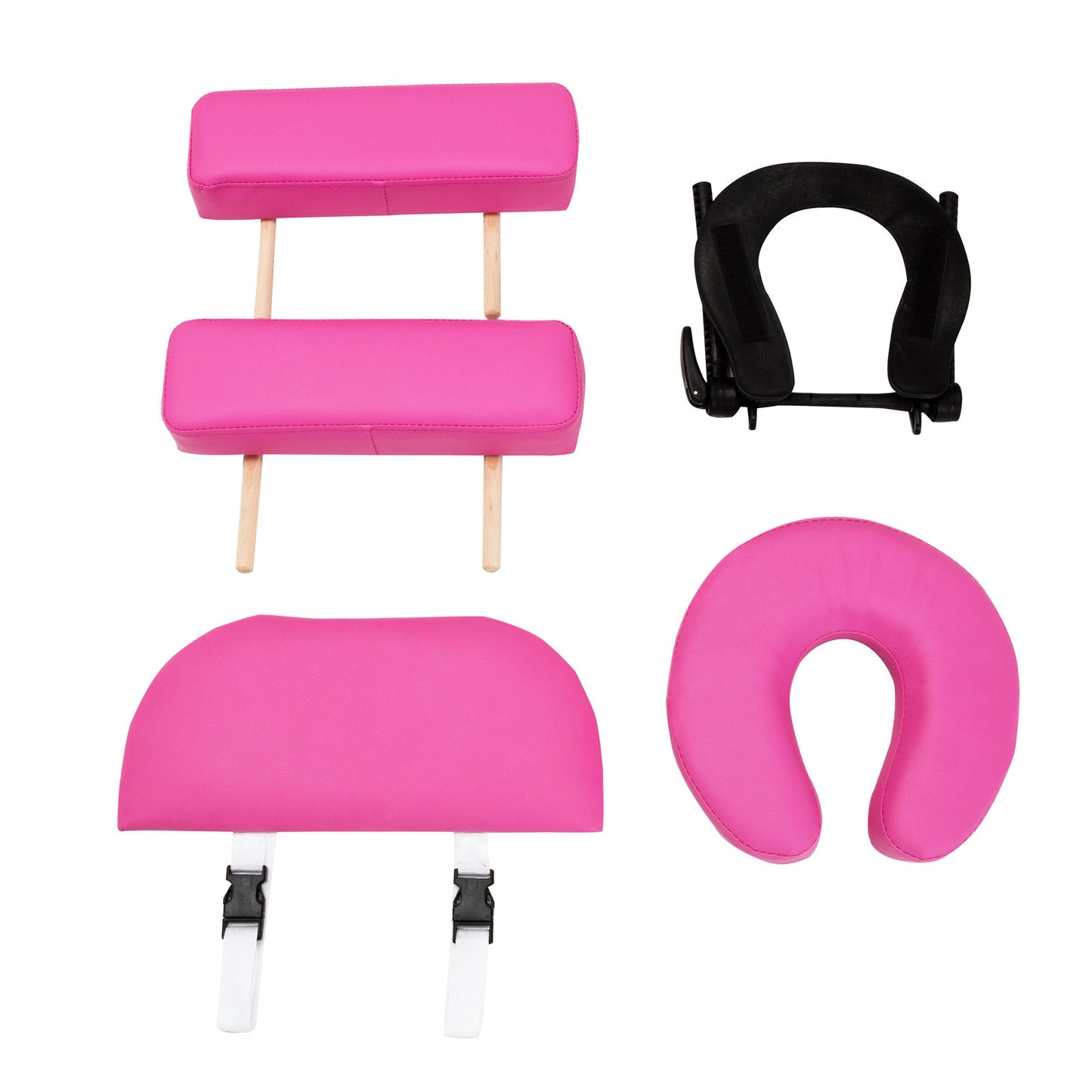 Cama Plegable De Masajes Portátil De 2 Secciones Rosa