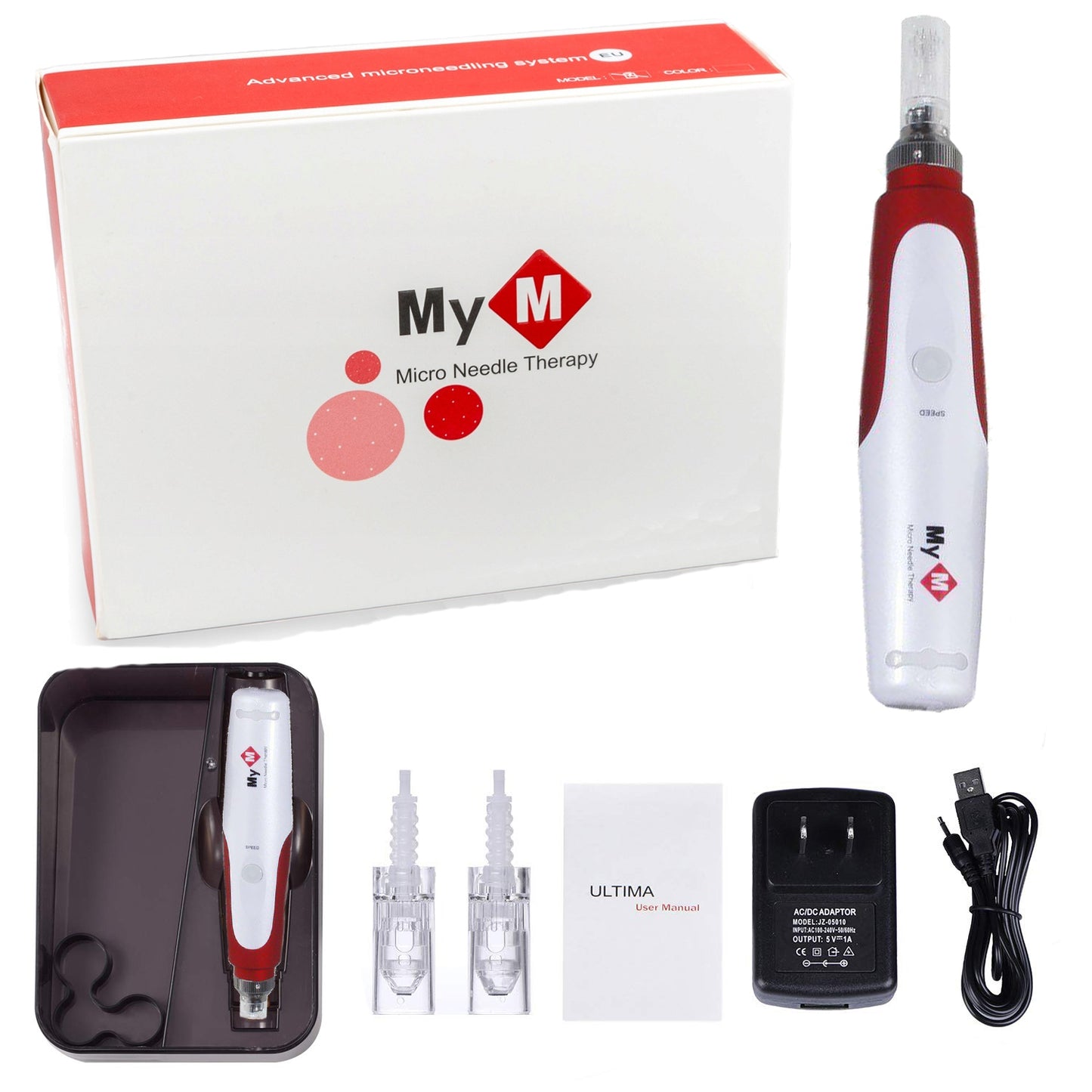 Pluma Microagujas MYM N2 Alambrico Dr.pen +2 Cartuchos
