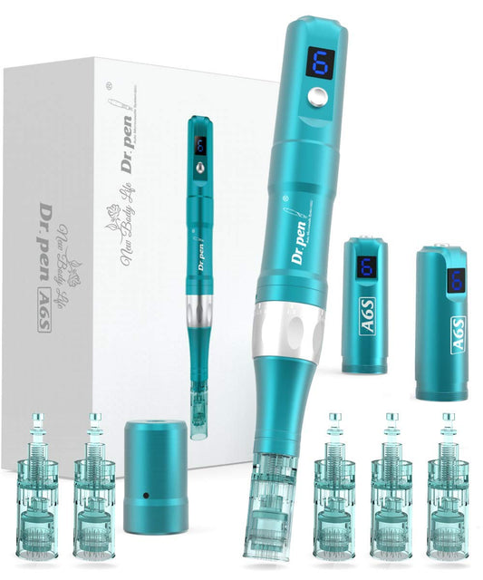 Pluma Microagujas Dr. Pen A6s +2 Cartuchos +2 Baterias