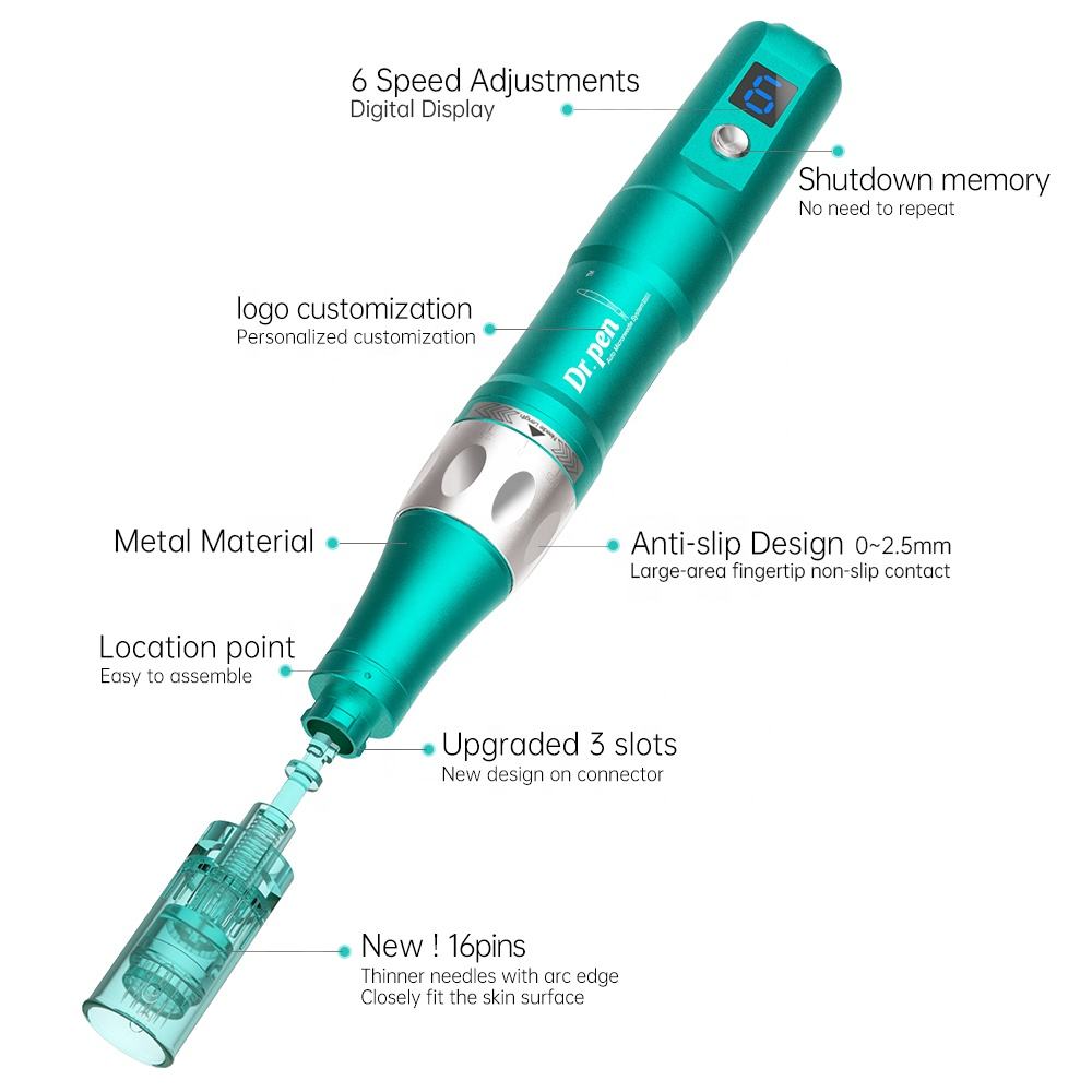 Pluma Microagujas Dr. Pen A6s +2 Cartuchos +2 Baterias