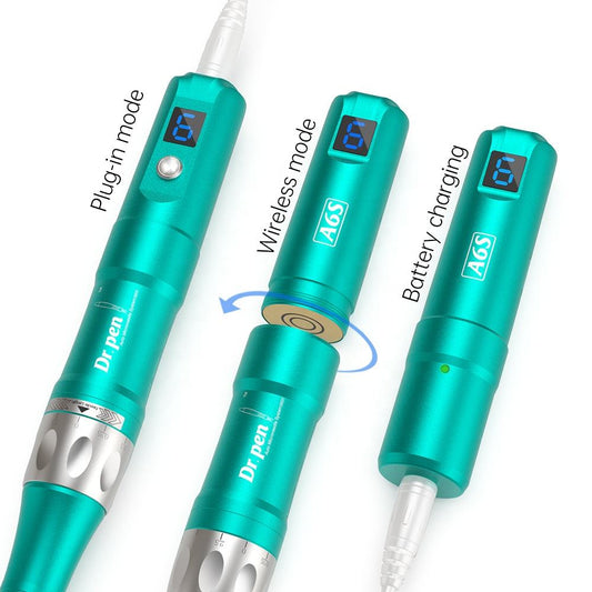 Pluma Microagujas Dr. Pen A6s +2 Cartuchos +2 Baterias